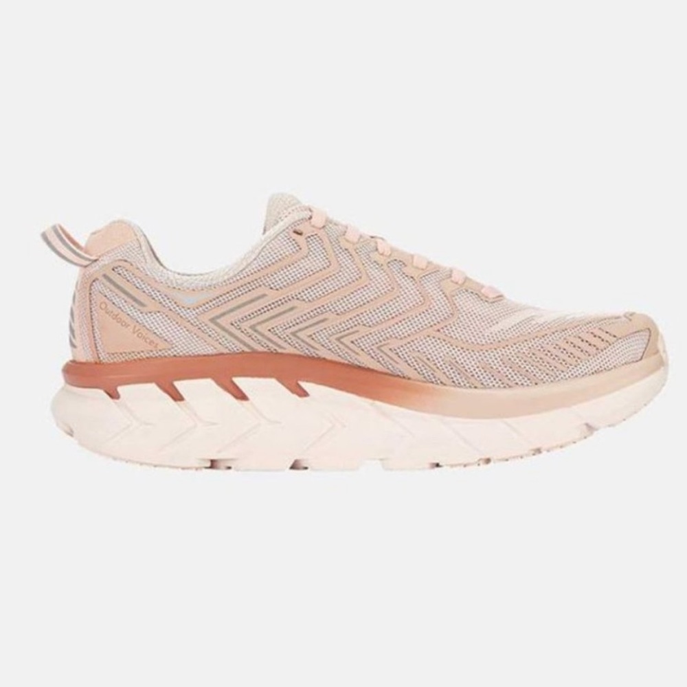Hoka X Ov Clifton 4 Trail Running Shoes Pink Gem